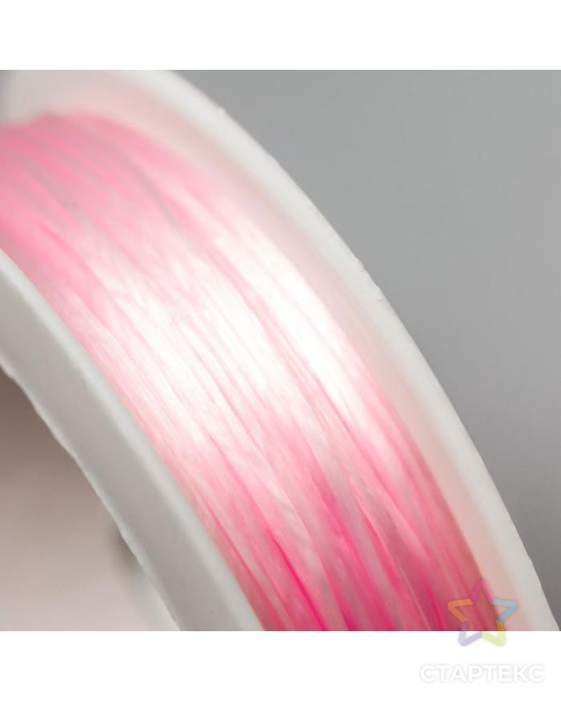Спандекс без оплётки "Gamma" 1 мм, 18х0,9 м, резина, бело-розовый арт. СМЛ-149837-1-СМЛ0006870427 3