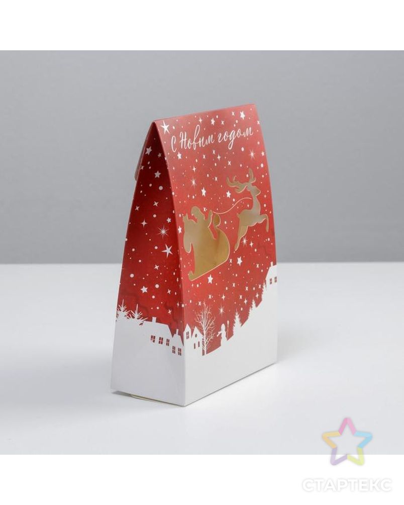 Коробка складная «С Новым годом», 15 × 7 × 22 см арт. СМЛ-163958-1-СМЛ0006882678 2
