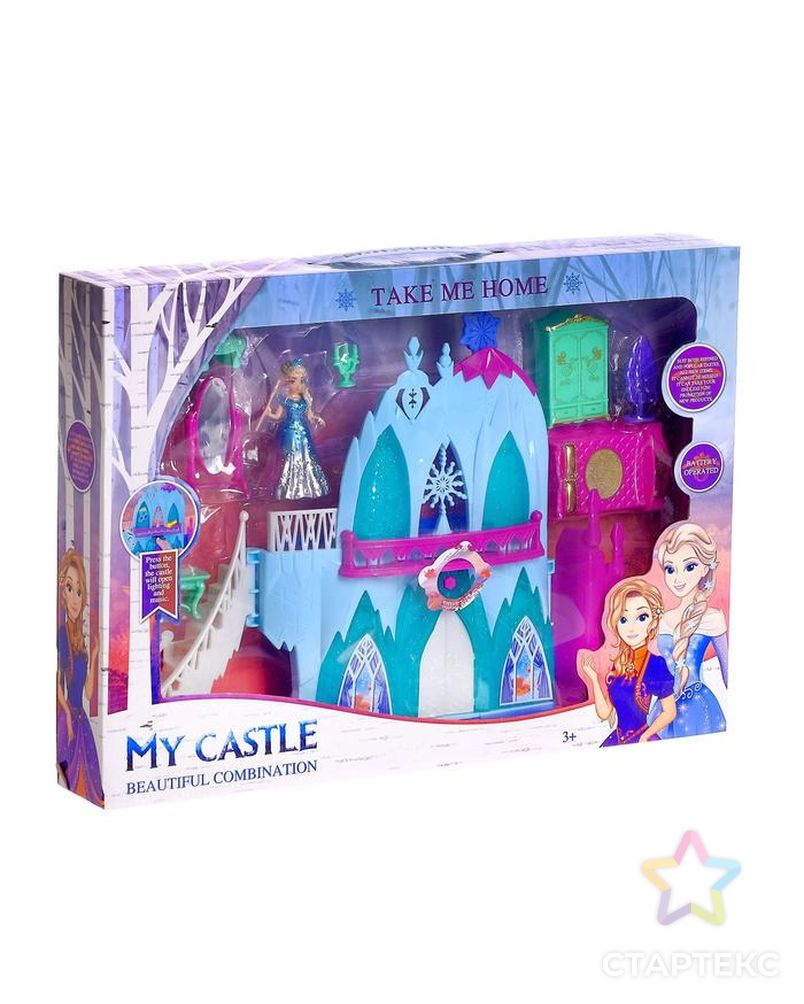 Замок для кукол "Принцессы" свет, звук, с принцессой и аксессуарами арт. СМЛ-164838-1-СМЛ0006886233 5