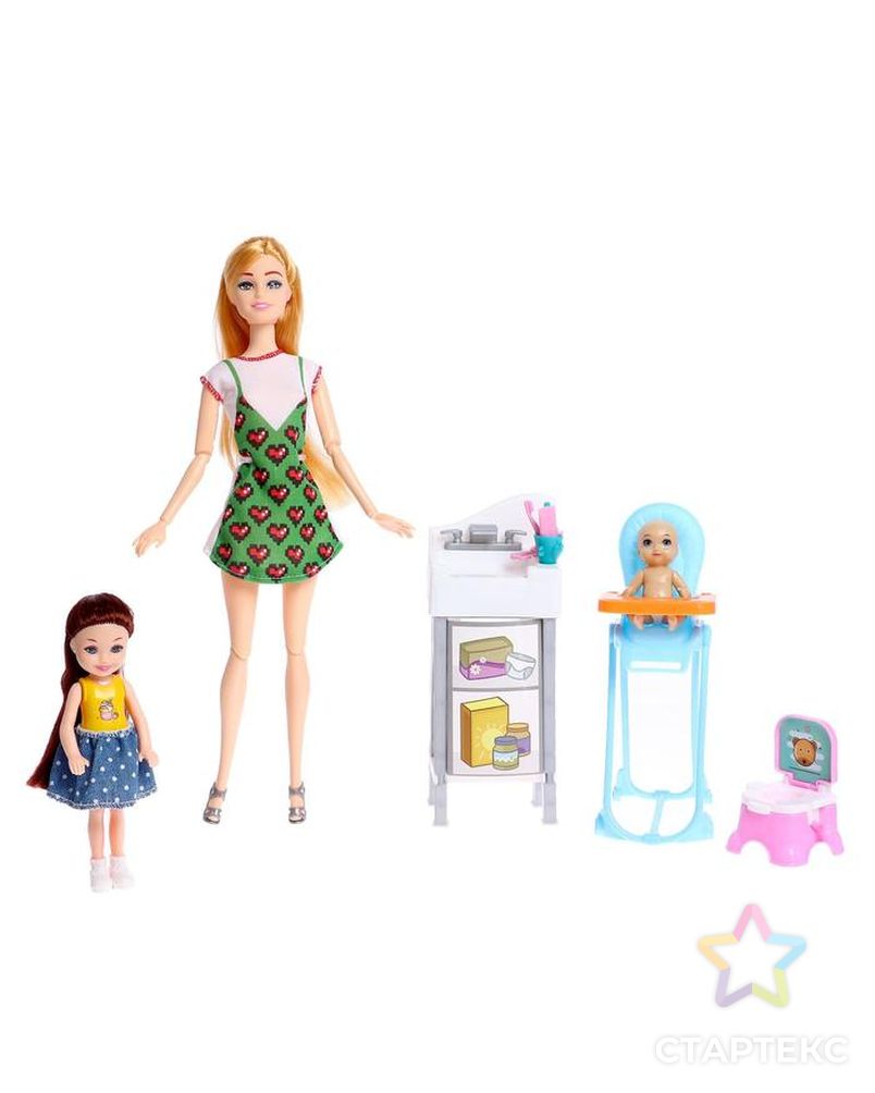 Кукла модель шарнирная "Стефани с малышами" с мебелью и аксессуарами МИКС арт. СМЛ-183980-1-СМЛ0006887655 2