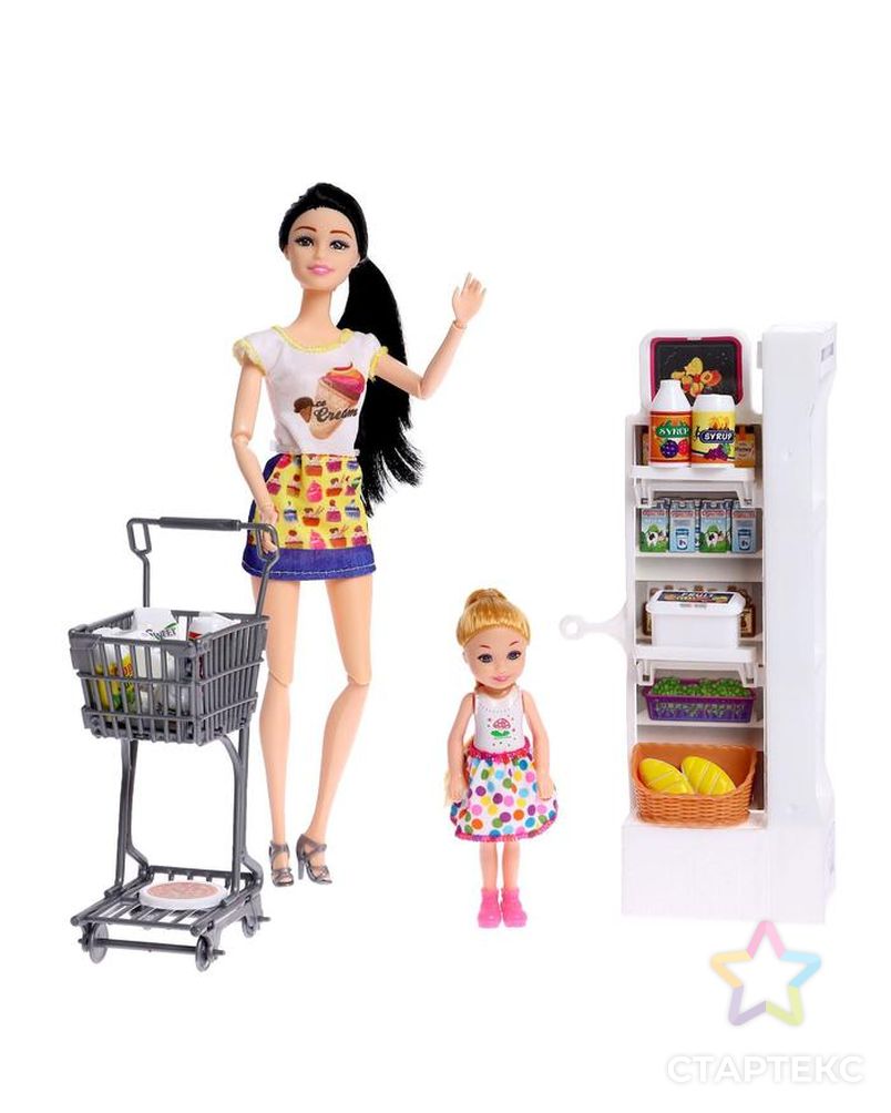 Кукла модель шарнирная "Джессика в супермаркете" с малышом и аксессуарами МИКС арт. СМЛ-183984-1-СМЛ0006887659 2