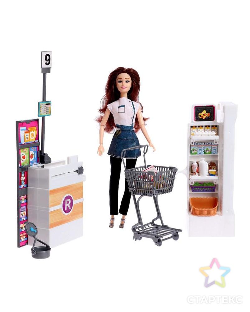 Кукла модель шарнирная "Продавец в супермаркете "  с мебелью и аксессуарами МИКС арт. СМЛ-183985-1-СМЛ0006887660 2