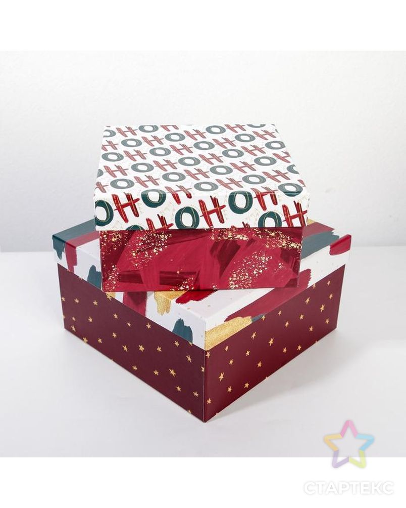 Набор подарочных коробок 5 в 1 «Новый год», 14 × 14 × 8 - 22 × 22 × 12 см арт. СМЛ-163119-1-СМЛ0006892234 2