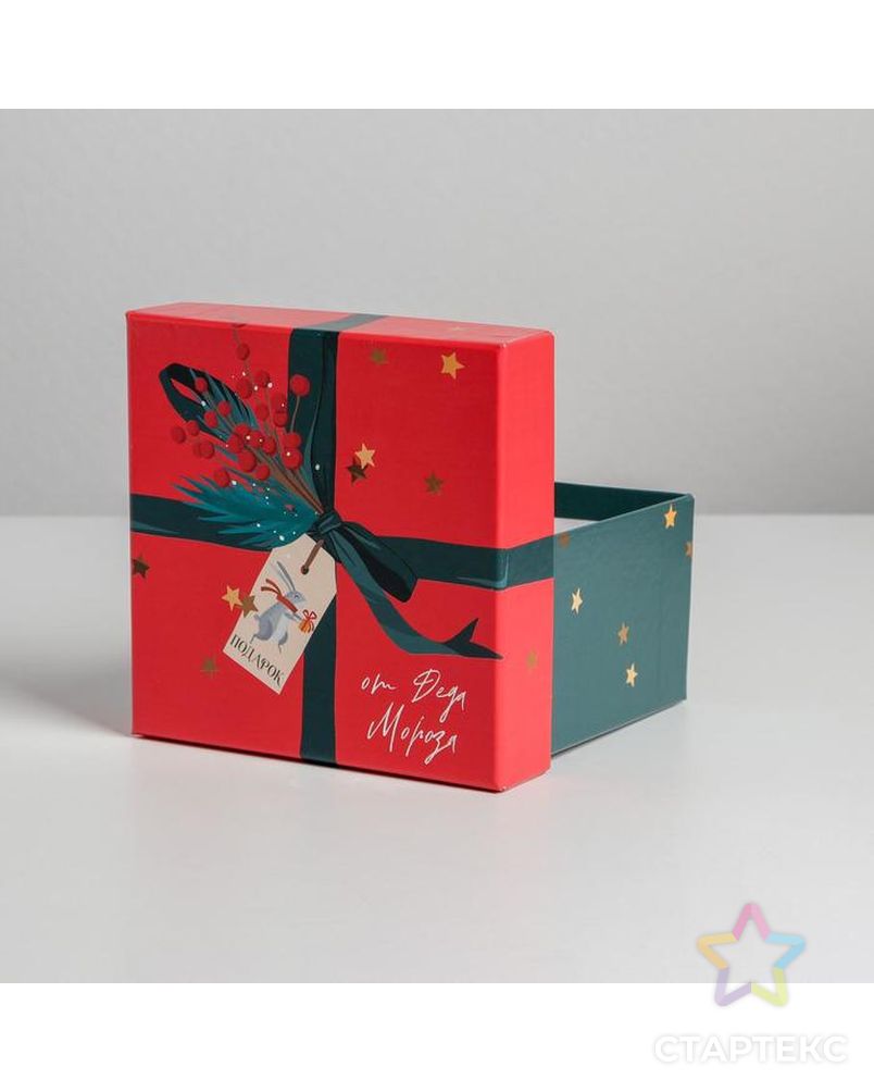 Набор подарочных коробок 5 в 1 «Новогодняя почта», 14 × 14 × 8 - 22 × 22 × 12 см арт. СМЛ-163110-1-СМЛ0006892235 9