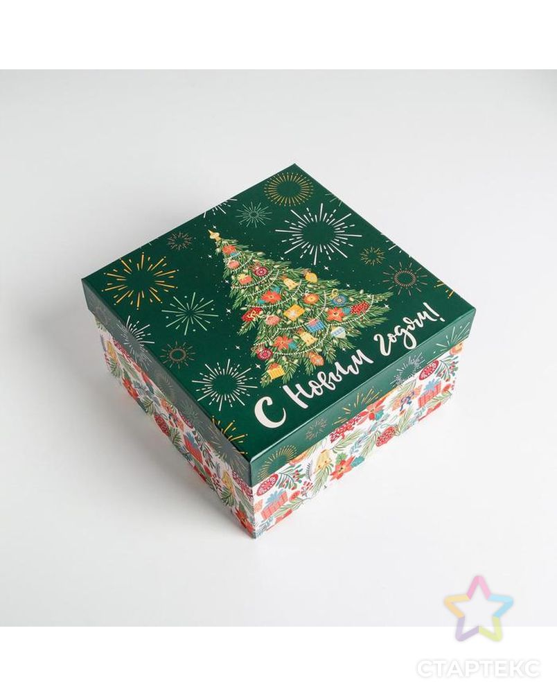 Набор подарочных коробок 6в1 «Новогодний», 10 × 10 × 6 - 20 × 20 × 11 см арт. СМЛ-163111-1-СМЛ0006892236 3