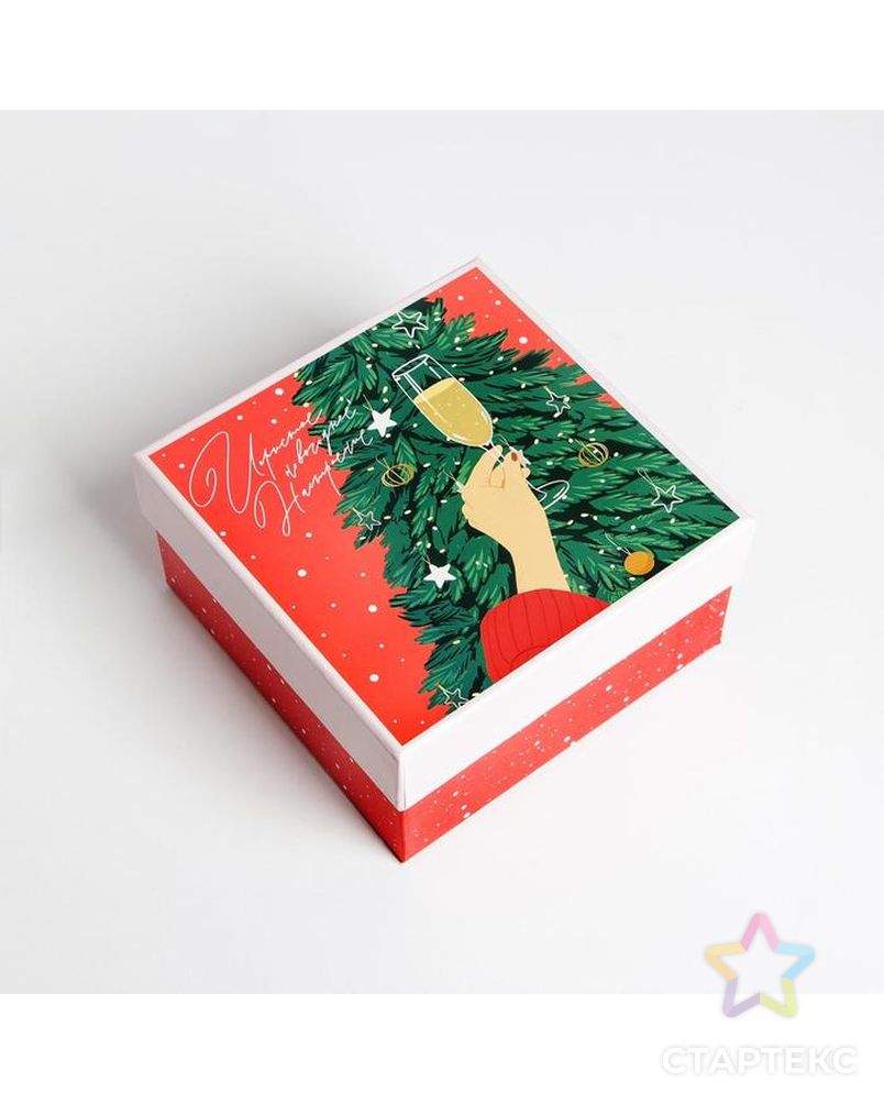 Набор подарочных коробок 6в1 «Новогодний», 10 × 10 × 6 - 20 × 20 × 11 см арт. СМЛ-163111-1-СМЛ0006892236 9