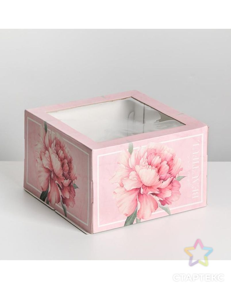 Коробка для торта Beautiful, 30 х 30 х 19 см арт. СМЛ-156234-1-СМЛ0006895579 1