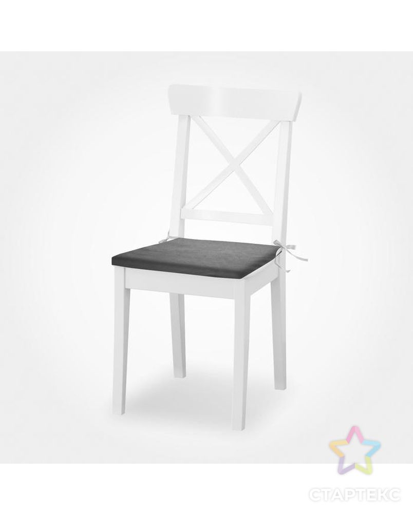 Сидушка на стул серый 40х40х2см тафта арт. СМЛ-151386-1-СМЛ0006896846 2