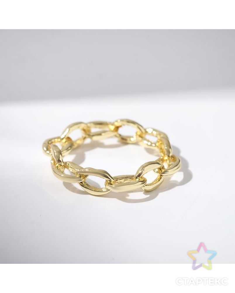 Кольцо "Цепь" оковы, цвет золото, размер 17 арт. СМЛ-152708-1-СМЛ0006900365 1