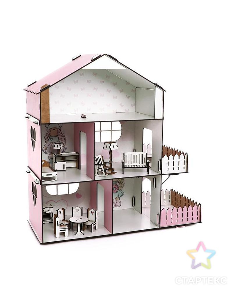 Кукольный дом с мебелью «Doll Style» арт. СМЛ-150998-1-СМЛ0006901121 1