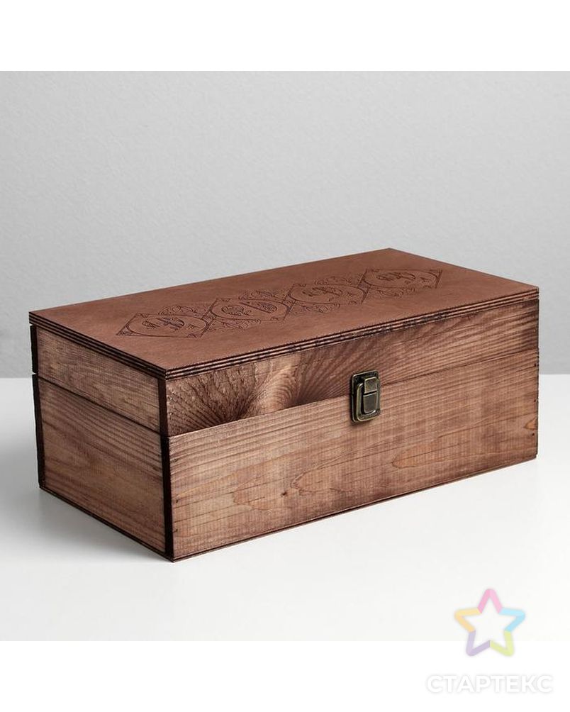 Ящик деревянный «2022», 35 × 20 × 15 см арт. СМЛ-162676-1-СМЛ0006903623 2