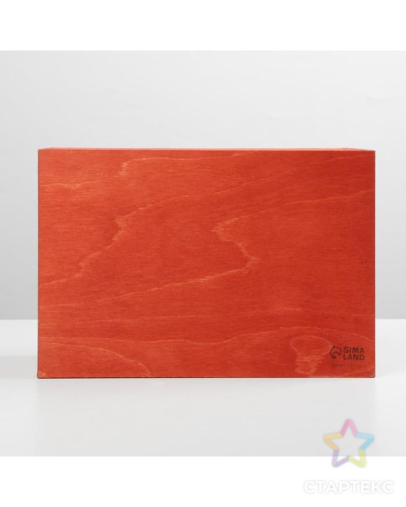 Ящик деревянный «Посылка», 20 × 30 × 12 см арт. СМЛ-164818-1-СМЛ0006903647 4