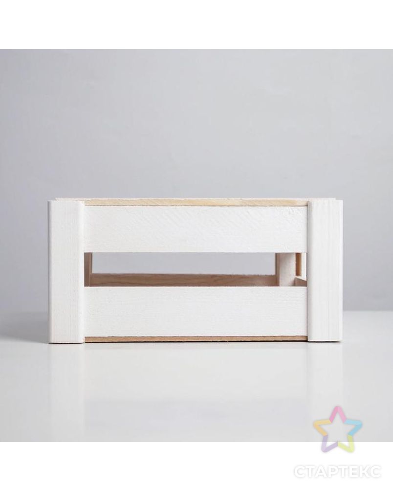 Ящик деревянный «Подарок», 20 × 20 × 10  см арт. СМЛ-163978-1-СМЛ0006903657 4