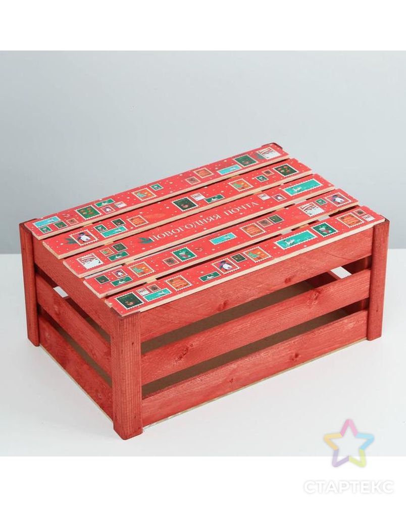 Ящик деревянный «Почта», 21 × 30 × 15  см арт. СМЛ-162017-1-СМЛ0006903662 1