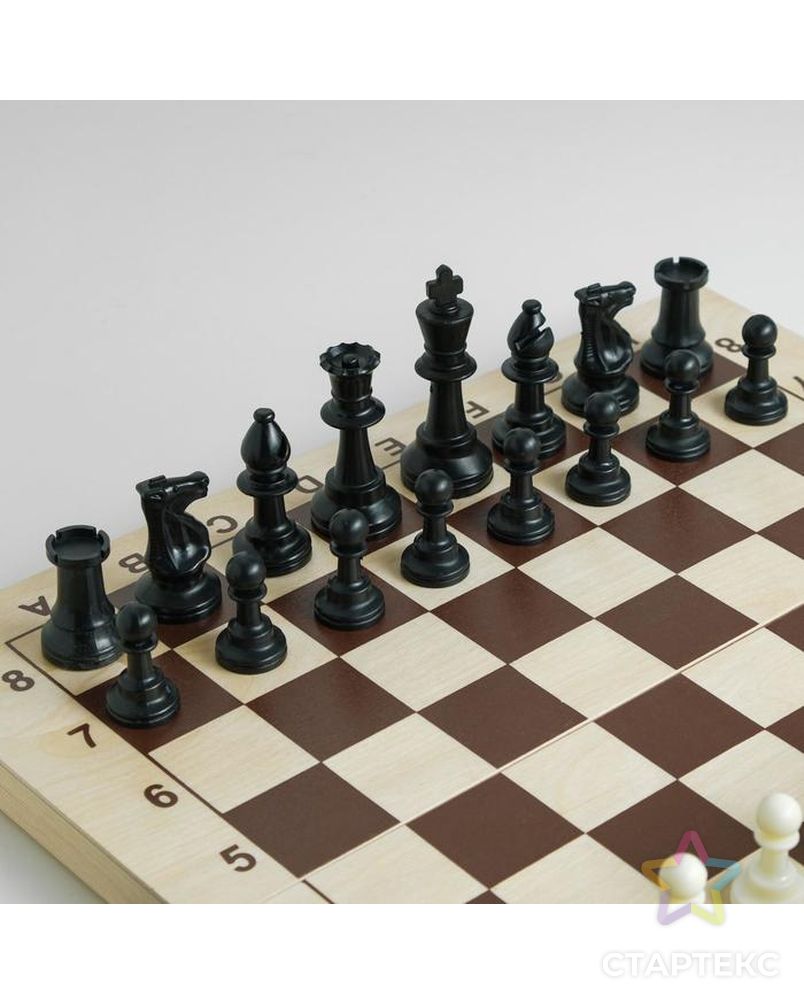Шахматы гроссмейстерские 43х43 см, фигуры пластик, король h=9.7 см, пешка 4.2 см арт. СМЛ-149643-1-СМЛ0006903713 2