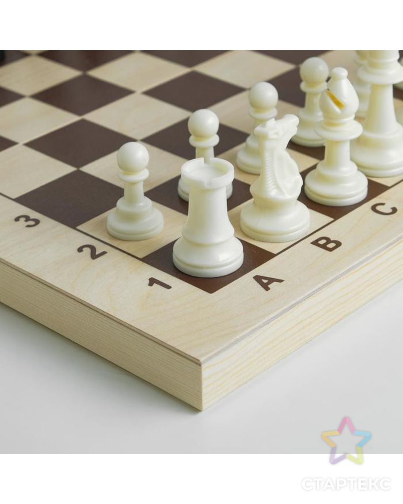 Шахматы гроссмейстерские 43х43 см, фигуры пластик, король h=9.7 см, пешка 4.2 см арт. СМЛ-149643-1-СМЛ0006903713 3
