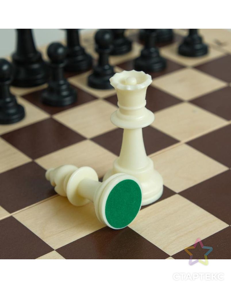 Шахматы гроссмейстерские 43х43 см, фигуры пластик, король h=9.7 см, пешка 4.2 см арт. СМЛ-149643-1-СМЛ0006903713 5