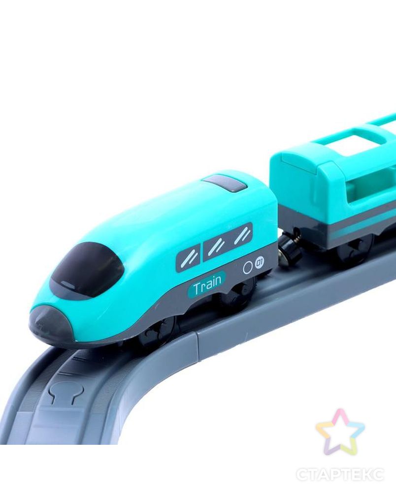 Железная дорога «Экспресс», 66 деталей, работает от батареек, подходит для деревянных железных дорог арт. СМЛ-182699-1-СМЛ0006904735 3