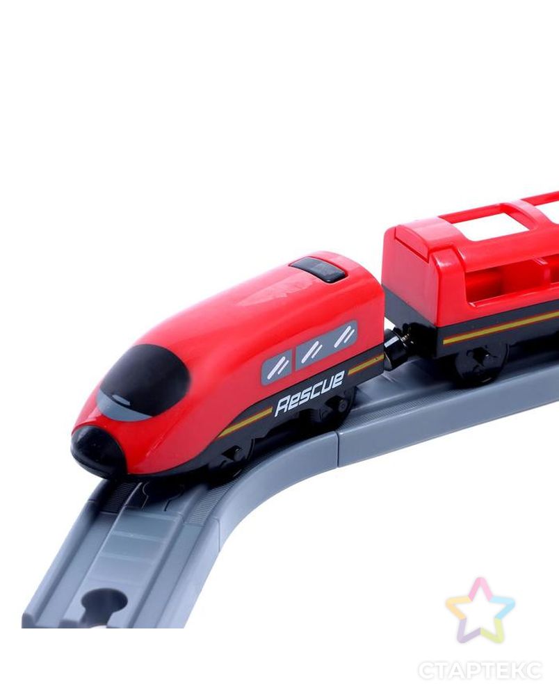 Железная дорога «Экспресс», 66 деталей, работает от батареек, подходит для деревянных железных дорог арт. СМЛ-182700-1-СМЛ0006904736 3