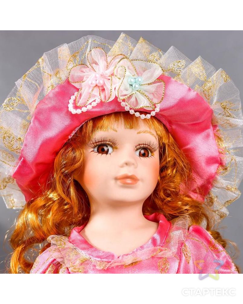 Кукла коллекционная керамика "Мадмуазель Эльза в розовом платье и шляпке" 40 см арт. СМЛ-159706-1-СМЛ0006906440 5