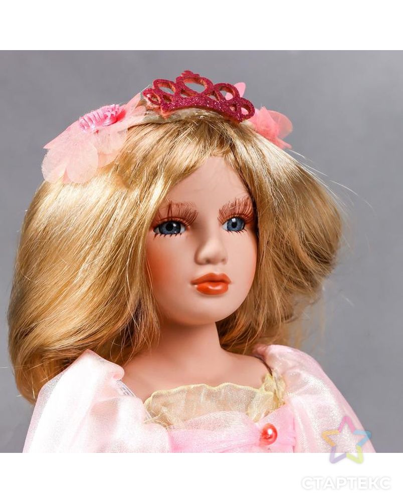 Кукла коллекционная керамика "Принцесса Лидия в нежно-розовом платье" 40 см арт. СМЛ-159708-1-СМЛ0006906442 5
