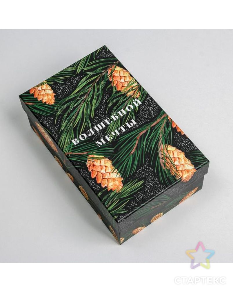 Коробка подарочная «Новогодний лес», 18 × 11 × 6.5 см арт. СМЛ-163611-1-СМЛ0006906877 4
