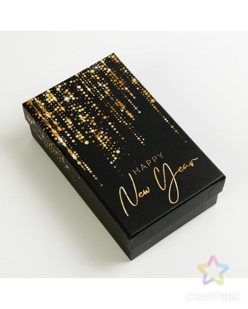 Коробка подарочная «Золотой год», 14 × 8.4 × 4.5 см арт. СМЛ-164075-1-СМЛ0006906911 1