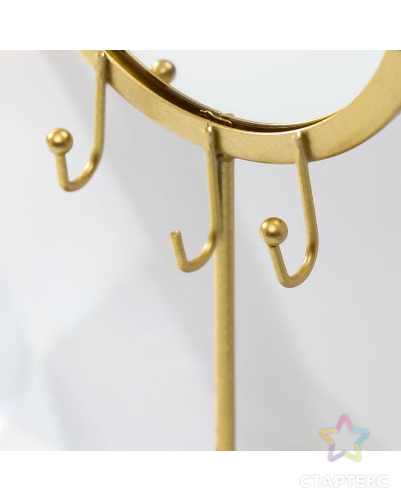 Сувенир металл с зеркалом подставка для украшений "Котик" золото 31х14х17 см арт. СМЛ-165082-1-СМЛ0006913098 3