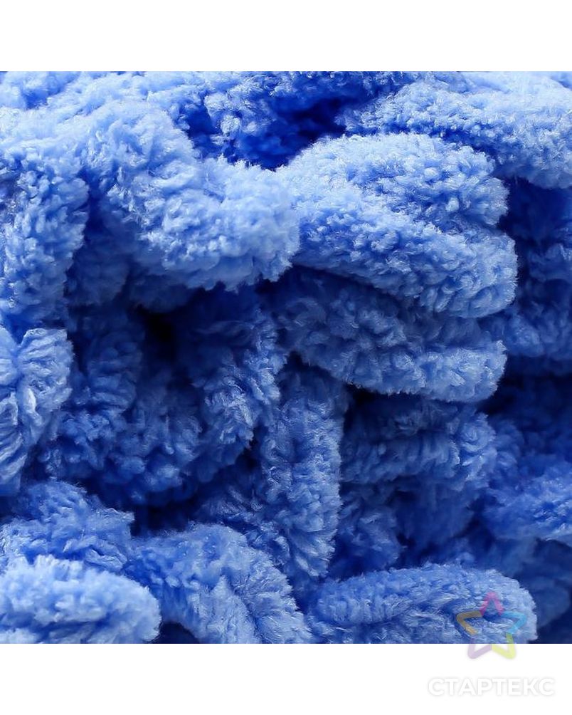 Пряжа "Puffy" 100 % микрополиэстер 9м/100г (289 т.голубой) арт. СМЛ-150940-1-СМЛ0006914473 3