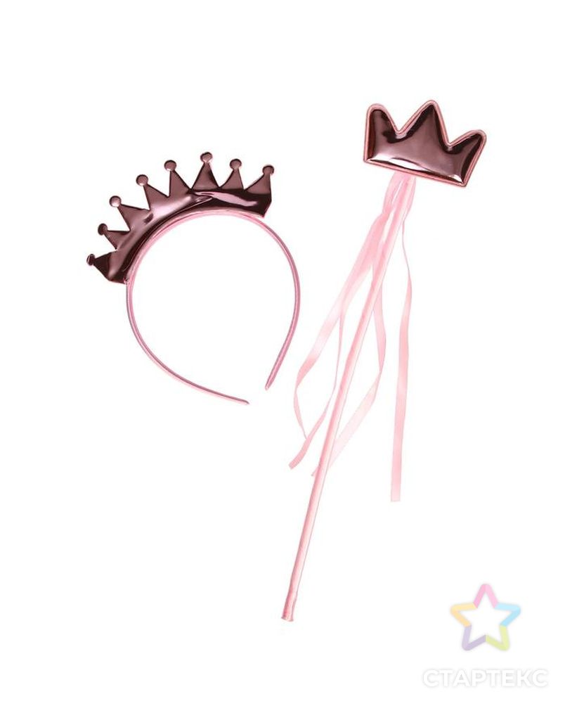 Карнавальный набор «Принцесса» 2 предмета: ободок, жезл арт. СМЛ-183955-1-СМЛ0006914575 1