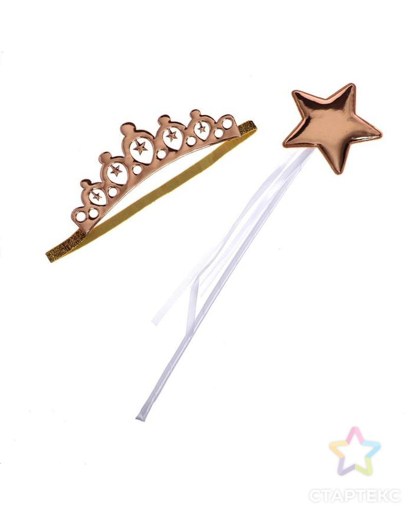Карнавальный набор "Принцесса" 2 предмета: корона, жезл арт. СМЛ-169326-1-СМЛ0006914581 1
