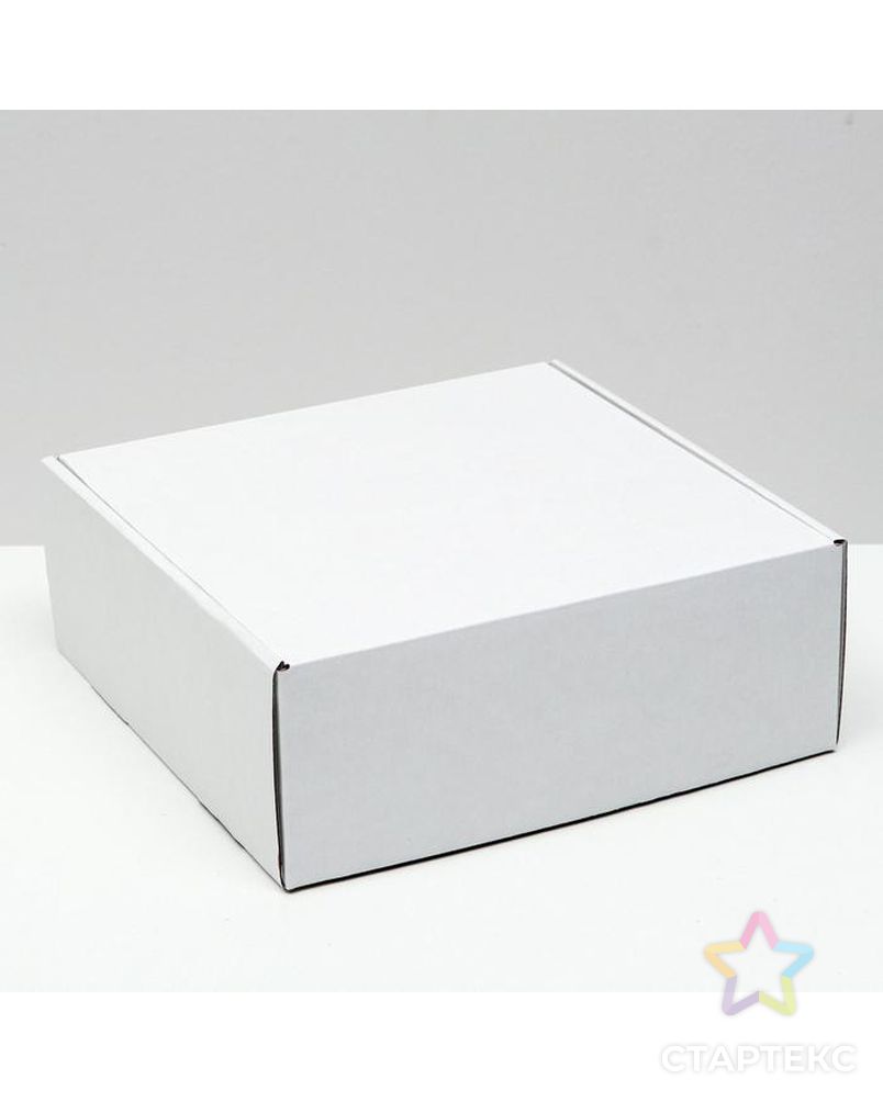 Коробка самосборная, белая, 25 х 25 х 9,5 см арт. СМЛ-156606-1-СМЛ0006914770 1