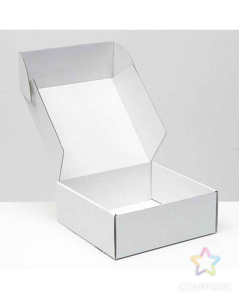 Коробка самосборная, белая, 25 х 25 х 9,5 см арт. СМЛ-156606-1-СМЛ0006914770 2