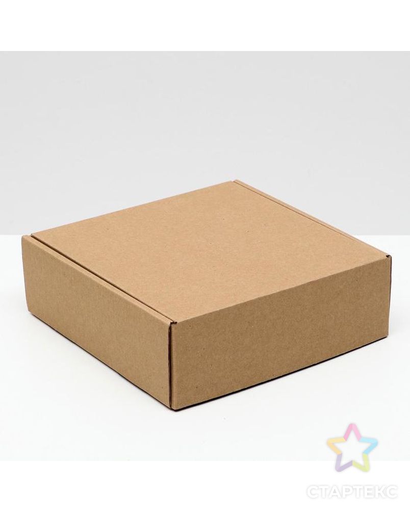 Коробка самосборная, крафт, 21 х 21 х 7 см арт. СМЛ-156610-1-СМЛ0006914777 1