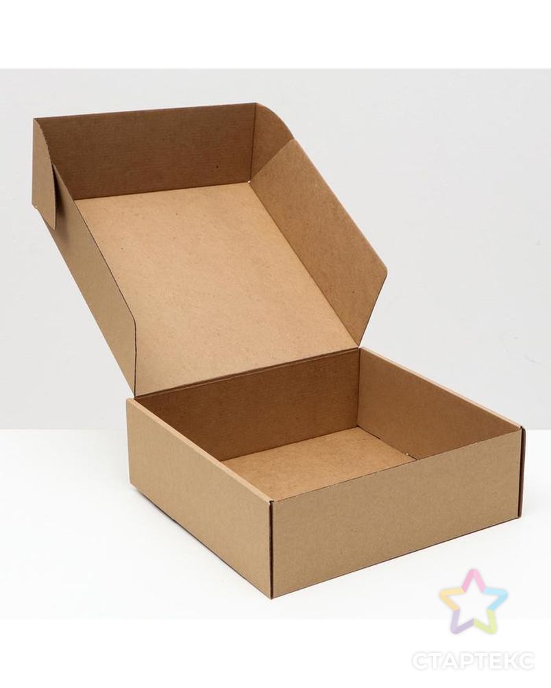 Коробка самосборная, крафт, 28 х 27 х 9,5 см арт. СМЛ-156616-1-СМЛ0006914783 2