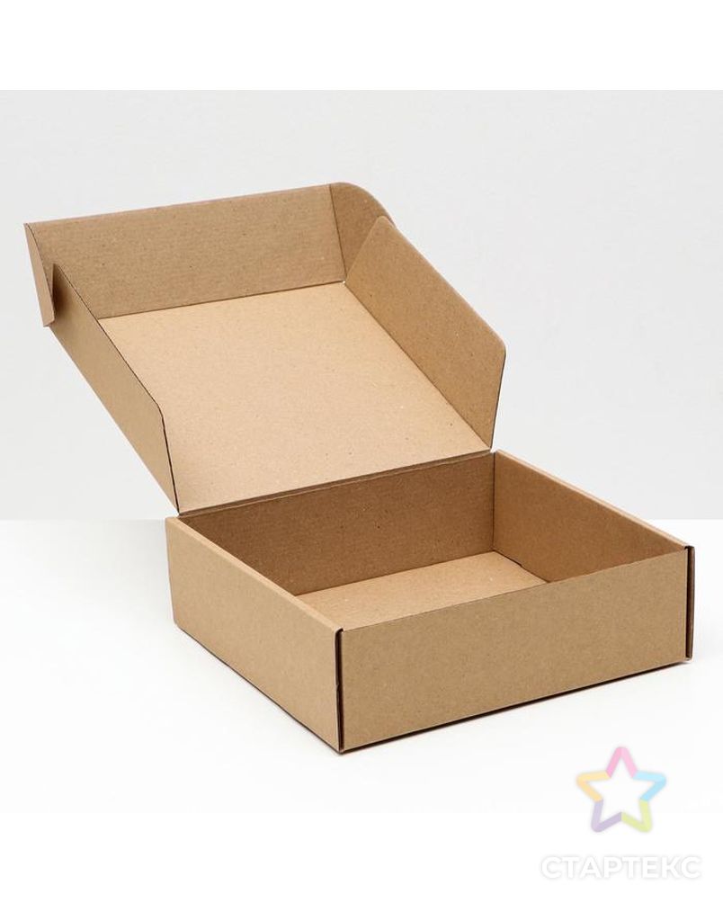 Коробка самосборная, крафт, 22,5 х 21 х 7 см арт. СМЛ-156620-1-СМЛ0006914787 2