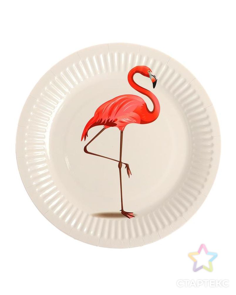 Набор бумажной посуды "Фламинго" арт. СМЛ-152858-1-СМЛ0006915627 4