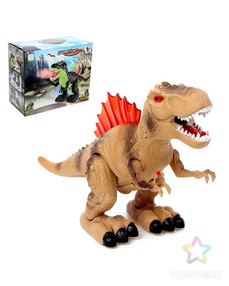 Динозавр «Рекс», эффект дыма, свет и звук, работает от батареек арт. СМЛ-159009-1-СМЛ0006918431 1