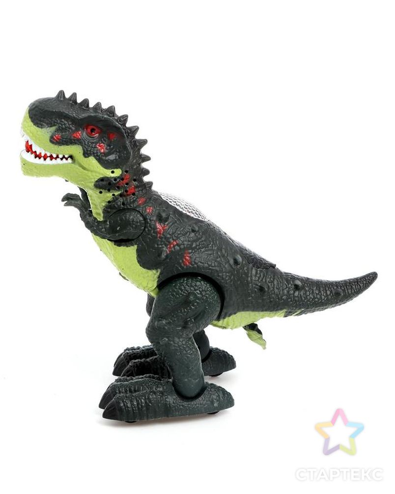 Динозавр «Рекс», откладывает яйца, проектор, свет и звук, работает от батареек, цвет зелёный арт. СМЛ-159013-1-СМЛ0006918435 2