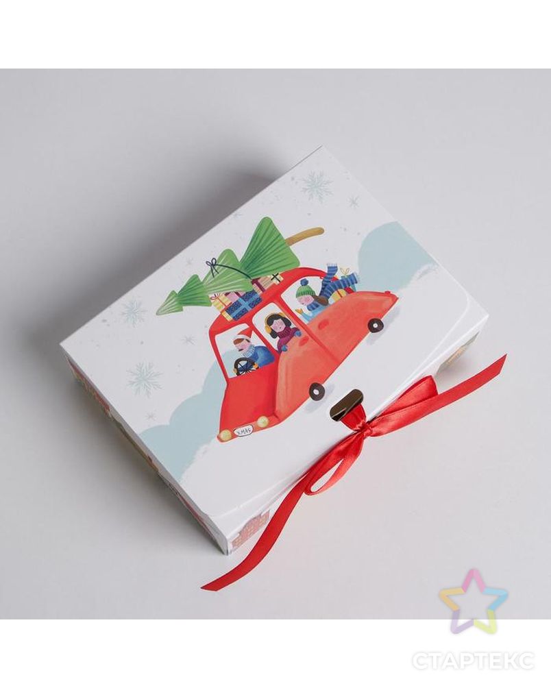Складная коробка подарочная «Новогодние истории», 16.5 × 12.5 × 5 см арт. СМЛ-163782-1-СМЛ0006919086 1
