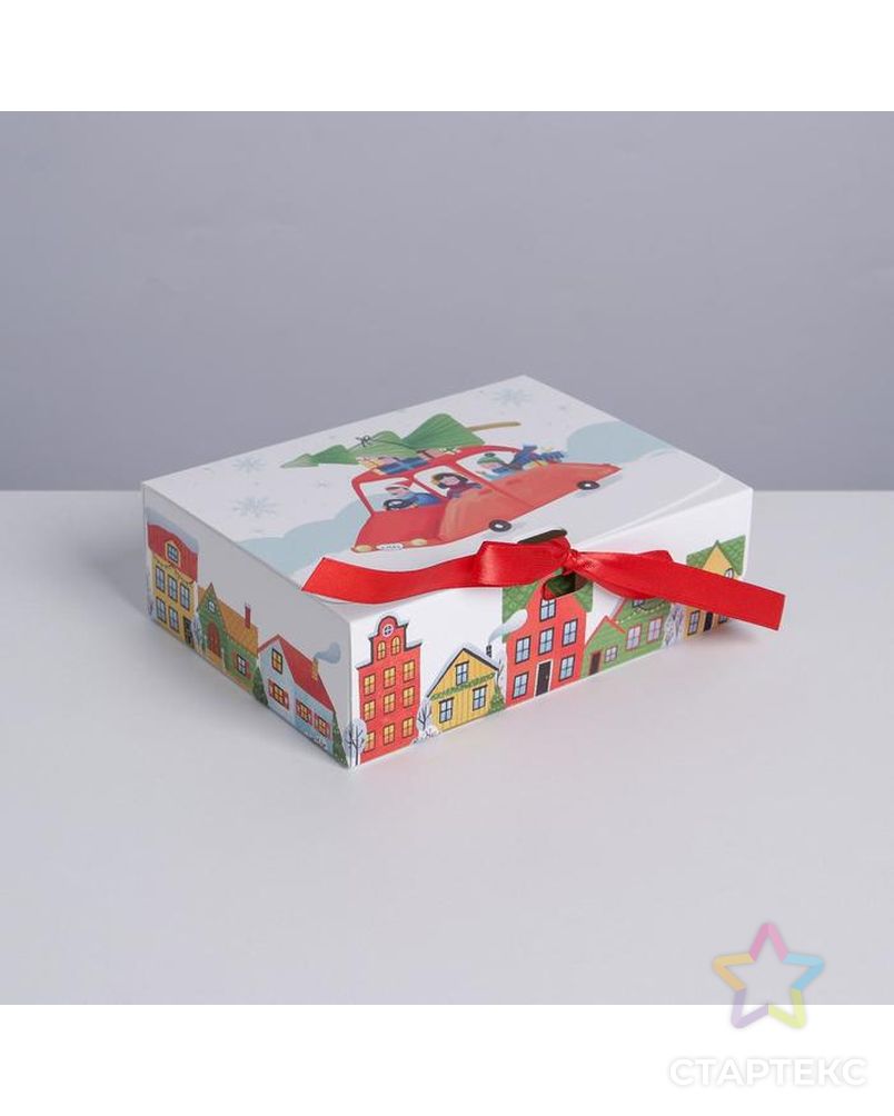 Складная коробка подарочная «Новогодние истории», 16.5 × 12.5 × 5 см арт. СМЛ-163782-1-СМЛ0006919086 3