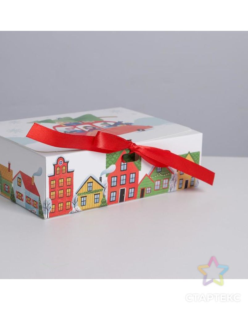 Складная коробка подарочная «Новогодние истории», 16.5 × 12.5 × 5 см арт. СМЛ-163782-1-СМЛ0006919086 4