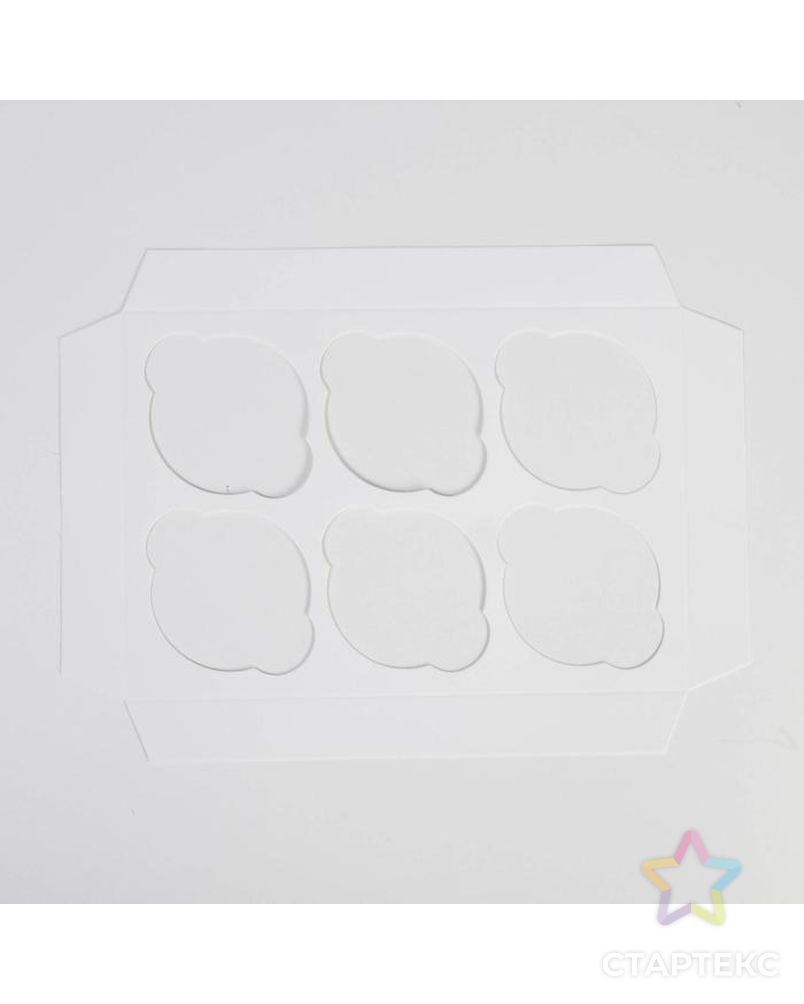 Коробка для капкейка «Серебро», 23 × 16 × 10 см арт. СМЛ-167415-1-СМЛ0006929317 5
