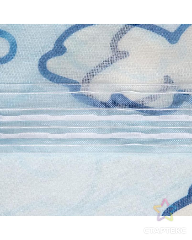 Тюль Этель «Синие облака», 250*260 см без утяжелителя, 100% п/э арт. СМЛ-155567-2-СМЛ0006930754 3