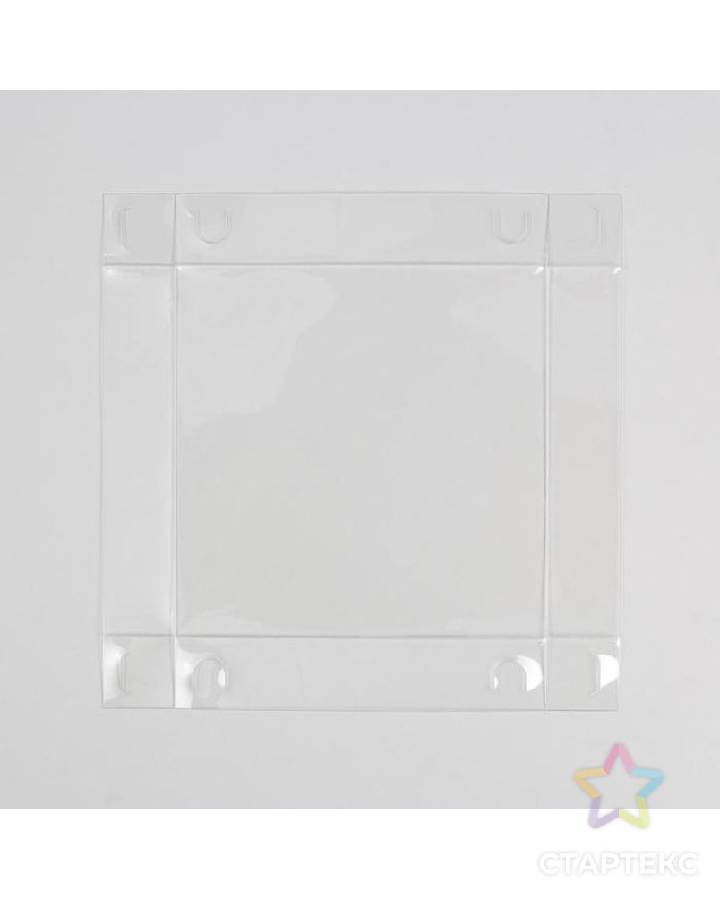 Коробка для кондитерских изделий с PVC крышкой «Золото», 13 × 13 × 3 см арт. СМЛ-162553-1-СМЛ0006930812 5