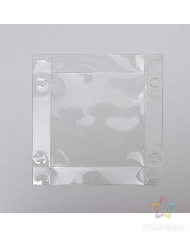Коробка для кондитерских изделий с PVC крышкой «Бант», 15 × 15 × 3 см арт. СМЛ-164301-1-СМЛ0006930823 5