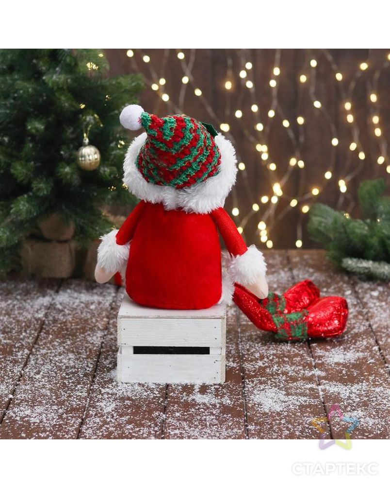 Мягкая игрушка "Дед Мороз в новогоднем костюме - длинные ножки" 12х62 см арт. СМЛ-164212-1-СМЛ0006932404 2