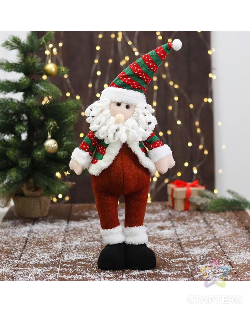 Мягкая игрушка "Дед Мороз - пузанчик" 10х52 см, красно-зелёный арт. СМЛ-163713-1-СМЛ0006932406 1