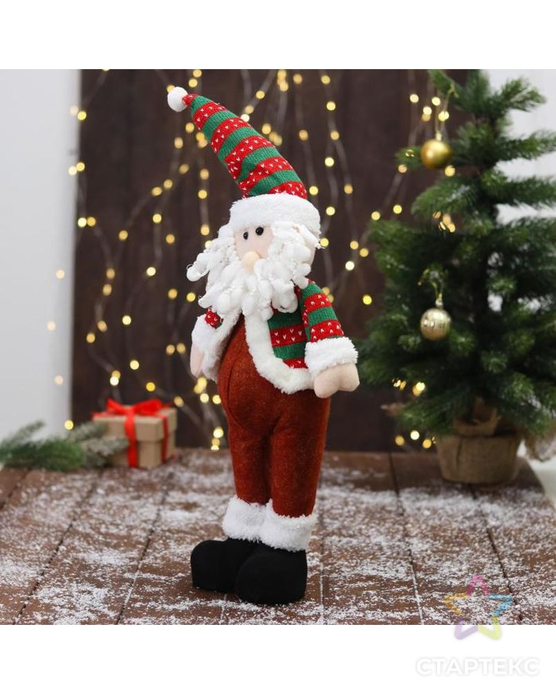 Мягкая игрушка "Дед Мороз - пузанчик" 10х52 см, красно-зелёный арт. СМЛ-163713-1-СМЛ0006932406 2