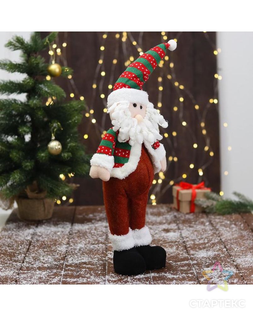 Мягкая игрушка "Дед Мороз - пузанчик" 10х52 см, красно-зелёный арт. СМЛ-163713-1-СМЛ0006932406 4